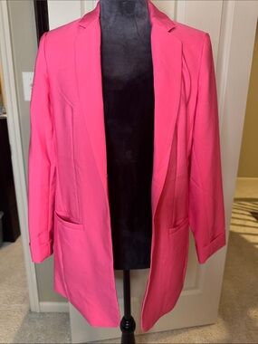 Love Tree Bright Pink Open-Front Blazer Jacket